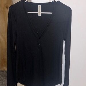 NWT Athleta Wind Down Sleep Top Black- Small